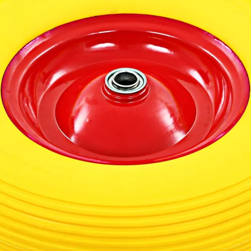  tömör poliuretán talicskakerék tengellyel 4.00-8 390 mm