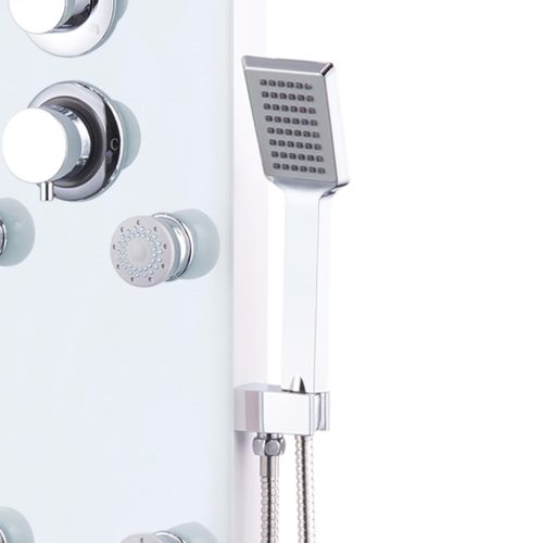  fehér üveg zuhanypanel 25 x 44,6 x 130 cm