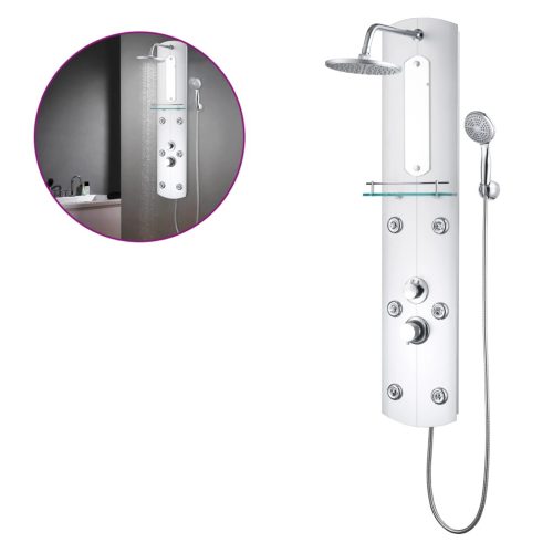  ezüstszínű zuhanypanel 25 x 43 x 120 cm