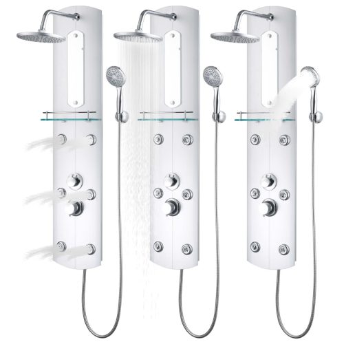  ezüstszínű zuhanypanel 25 x 43 x 120 cm