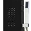  fekete alumínium zuhanypanel 20 x 44 x 130 cm