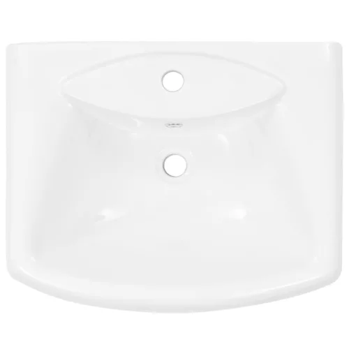  szabadon álló fehér kerámia mosdókagyló lábbal 580x470x200 mm