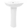  szabadon álló fehér kerámia mosdókagyló lábbal 580x510x200 mm