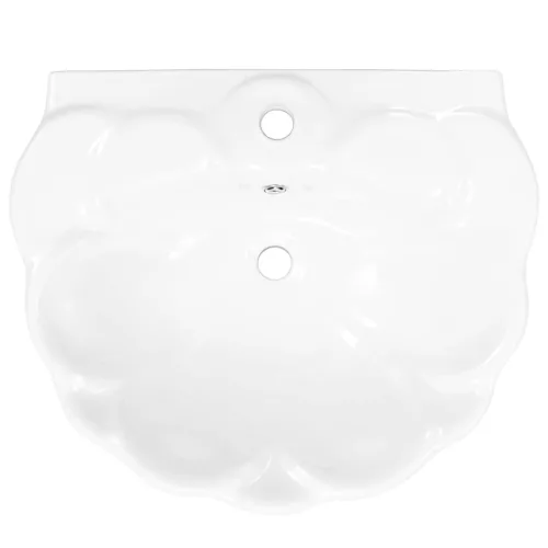  szabadon álló fehér kerámia mosdókagyló lábbal 580x510x200 mm