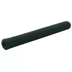    zöld PVC-bevonatú acél csirkeháló drótkerítés 25 x 1,2 m