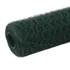  zöld PVC-bevonatú acél csirkeháló drótkerítés 25 x 1,5 m