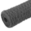  szürke PVC-bevonatú acél csirkeháló drótkerítés 25 x 1 m