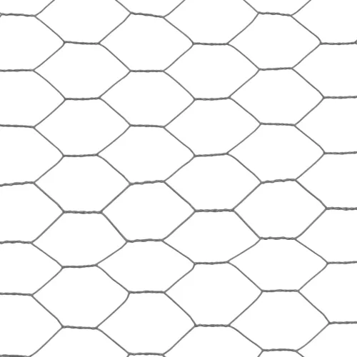  szürke PVC-bevonatú acél csirkeháló drótkerítés 25 x 1 m