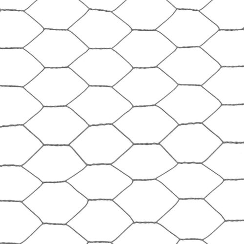  szürke PVC-bevonatú acél csirkeháló drótkerítés 25 x 1,2 m