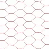  piros PVC-bevonatú acél csirkeháló drótkerítés 25 x 1 m