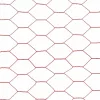  piros PVC-bevonatú acél csirkeháló drótkerítés 25 x 1,2 m