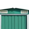  zöld fém kerti fészer 257 x 392 x 181 cm