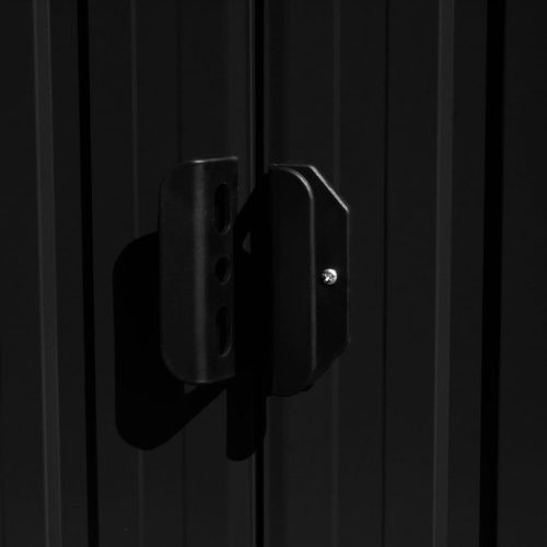  antracitszürke fém kerti fészer 257 x 489 x 181 cm