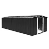  antracitszürke fém kerti fészer 257 x 580 x 181 cm - B-áru / sérült termék