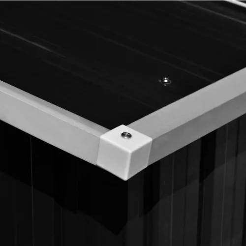 antracitszürke fém kerti fészer 257 x 580 x 181 cm - B-áru / sérült termék