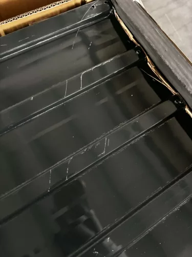  antracitszürke fém kerti fészer 257 x 580 x 181 cm - B-áru / sérült termék