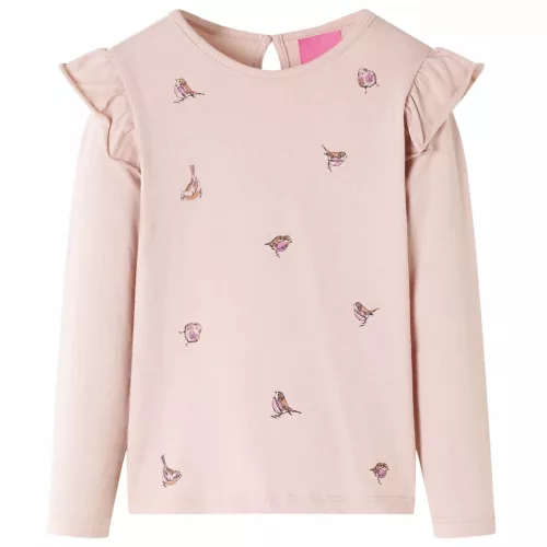 Rózsaszín hosszú ujjú gyerekpóló 92