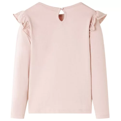 Rózsaszín hosszú ujjú gyerekpóló 104