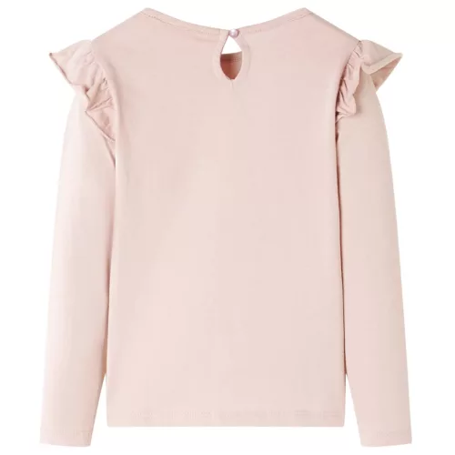 Rózsaszín hosszú ujjú gyerekpóló 116