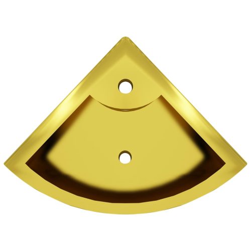  aranyszínű kerámia mosdókagyló túlfolyóval 45 x 32 x 12,5 cm 