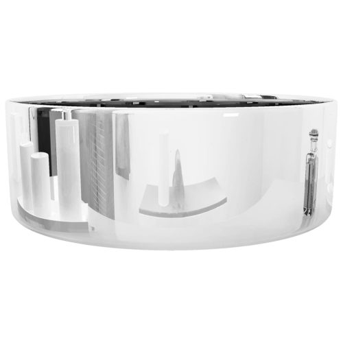  ezüstszínű kerámia mosdókagyló 40 x 15 cm 