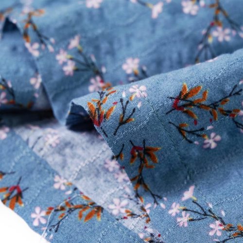 Benzinkék hosszú ujjú gyerekruha 116