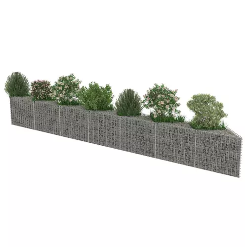  horganyzott acél gabion fal 450 x 30 x 50 cm