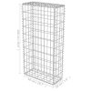  horganyzott acél gabion fal fedéllel 50 x 20 x 100 cm