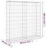  horganyzott acél gabion fal felső zárással 80 x 20 x 100 cm
