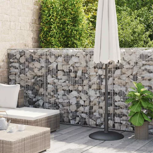  horganyzott acél gabion fal fedéllel 600 x 50 x 150 cm