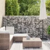  horganyzott acél gabion fal fedéllel 600 x 50 x 150 cm