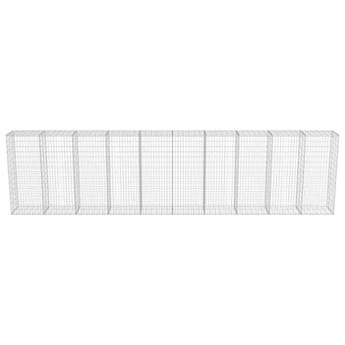  horganyzott acél gabion fal fedéllel 600 x 50 x 150 cm