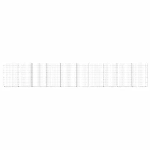  horganyzott acél gabion fal fedéllel 600 x 30 x 100 cm