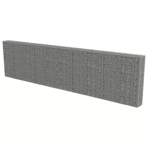  horganyzott acél gabion fal fedéllel 600 x 30 x 150 cm