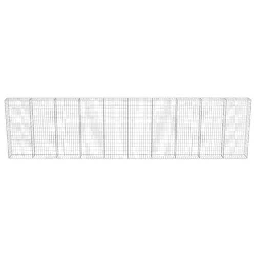  horganyzott acél gabion fal fedéllel 600 x 30 x 150 cm