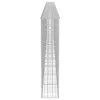  horganyzott acél gabion fal fedéllel 600 x 30 x 150 cm
