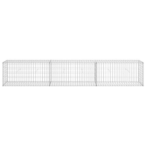  horganyzott acél gabion fal fedéllel 300 x 50 x 50 cm