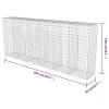 horganyzott acél gabion fal fedéllel 300 x 50 x 150 cm