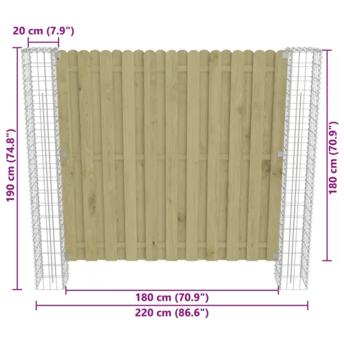  Kerítésoszlop 2 pcs Ezüst 20 x 20 x 190 cm Fém