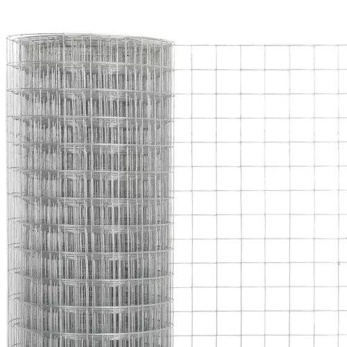  ezüst horganyzott acél csirkeháló drótkerítés 10 x 1,5 m