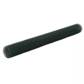    zöld PVC-bevonatú acél csirkeháló drótkerítés 10 x 1,5 m