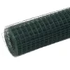  zöld PVC-bevonatú acél csirkeháló drótkerítés 10 x 1,5 m