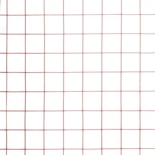  piros PVC-bevonatú acél csirkeháló drótkerítés 10 x 1 m