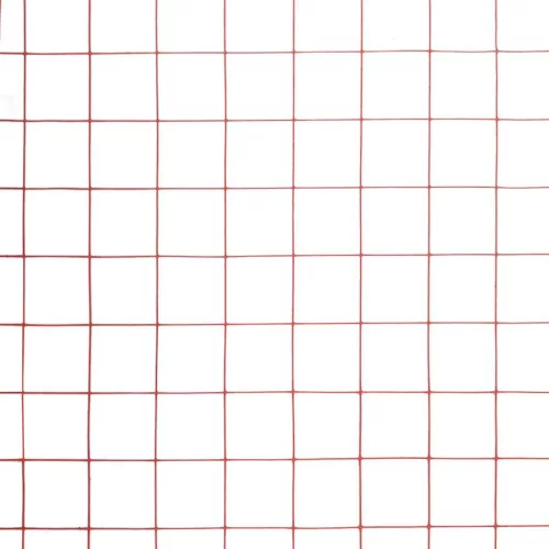  piros PVC-bevonatú acél csirkeháló drótkerítés 25 x 1 m
