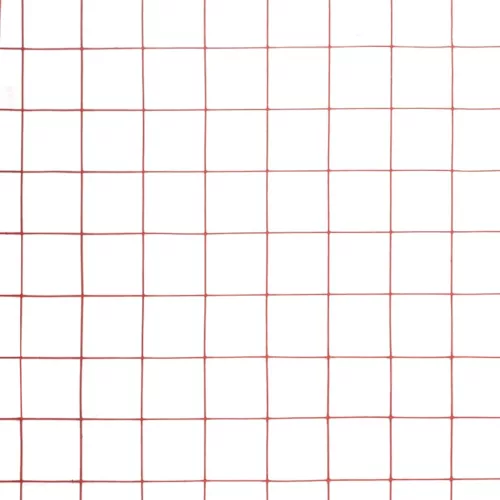  piros PVC-bevonatú acél csirkeháló drótkerítés 25 x 1 m