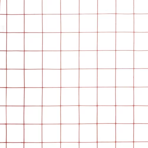 piros PVC-bevonatú acél csirkeháló drótkerítés 25 x 1,5 m