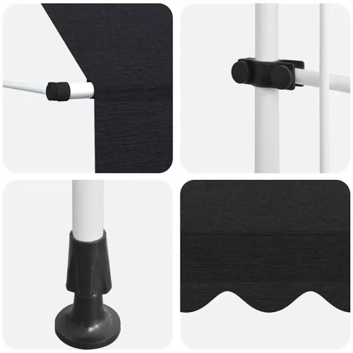  kézzel feltekerhető antracit napellenző 150 cm