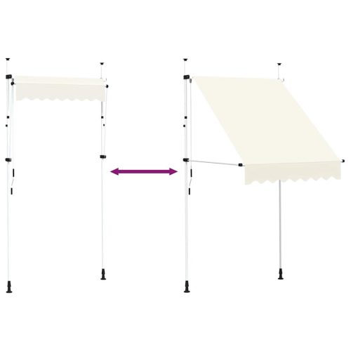  kézzel feltekerhető napellenző krém, 150 cm