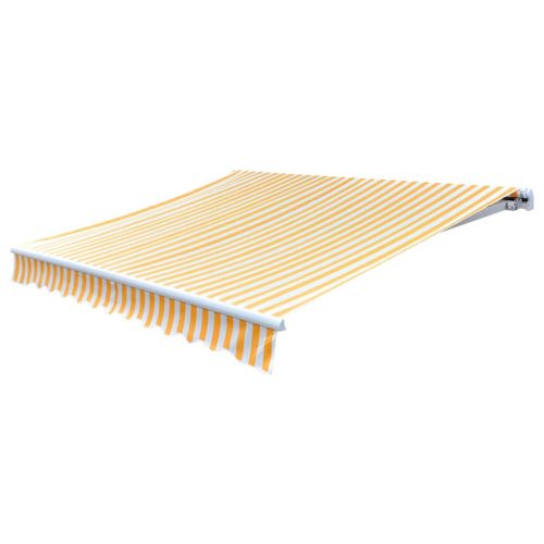  narancssárga-fehér vászon napellenző tető 350 x 250 cm 