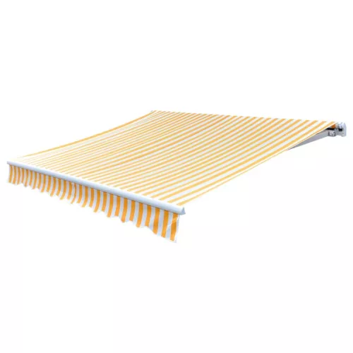  narancssárga-fehér vászon napellenző tető 5 x 3 m